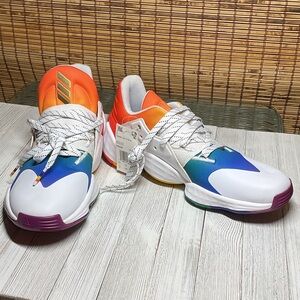 Adidas Harden Vol. 4 Pride Basketball Shoes FX4797 Multicolor Men's Size 10
